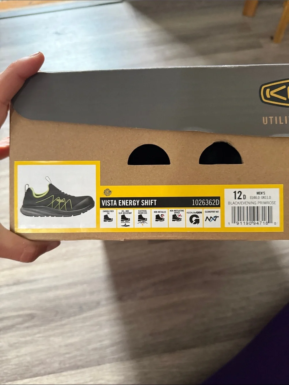 KEEN Vista Energy Shift in Black 12M Utility Footwear Work